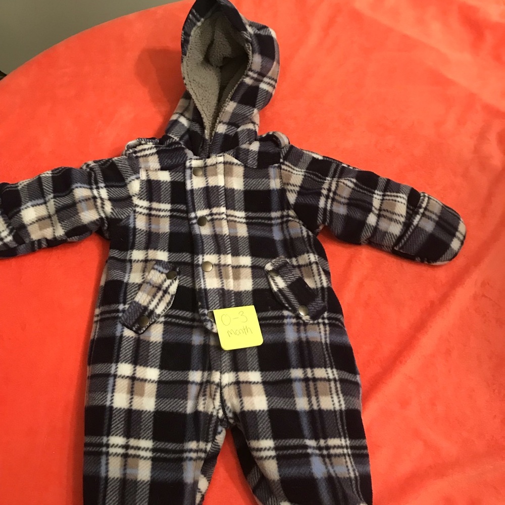 FIRST IMPRESSIONS Plaid Snow Suit